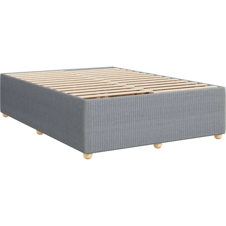 vidaXL Boxspringbett mit Matratze Hellgrau 140x190 cm Stoff 3289758 – Bild 9