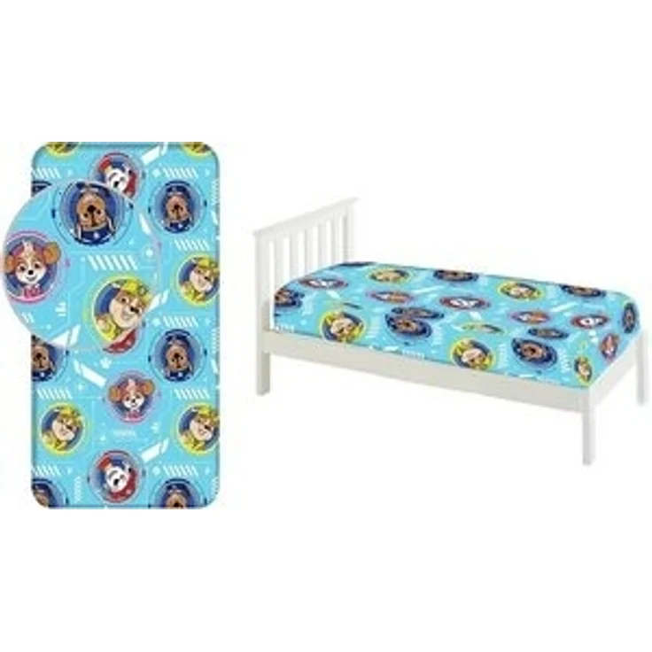 BrandMac Spannbettlaken Paw Patrol Spannbettlaken, 90 x 200 cm, für Einzelbett, 100% Baumwolle – Bild 6