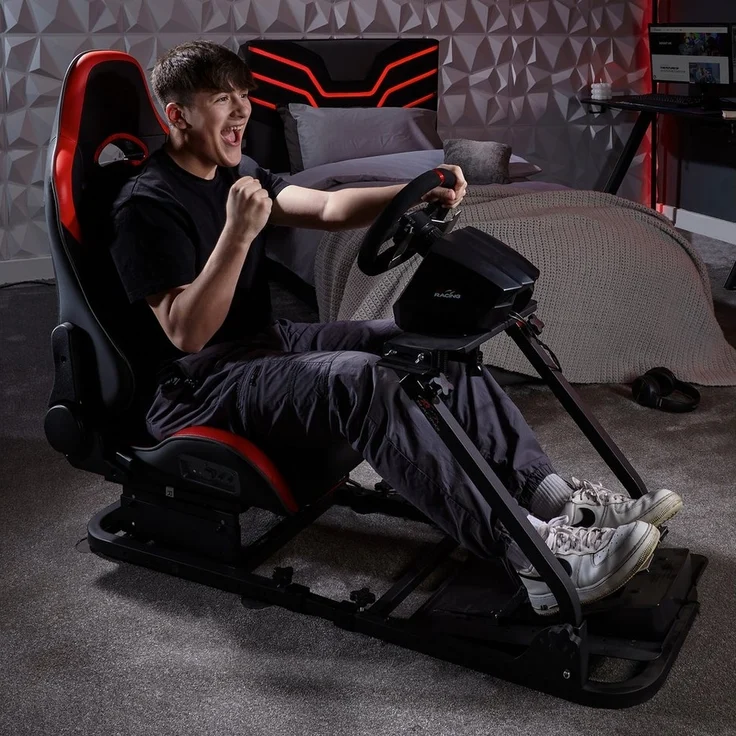 X Rocker Gaming-Stuhl, XR Racing Drift 2.1, Racing & Gaming Rennsitz, mit 2.1 Soundsystem, Kunstleder Schwarz/Rot – Bild 2