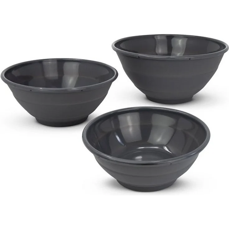 Coolinato Schüssel Set 3tlg grau aus Silikon, Silikon – Bild 4