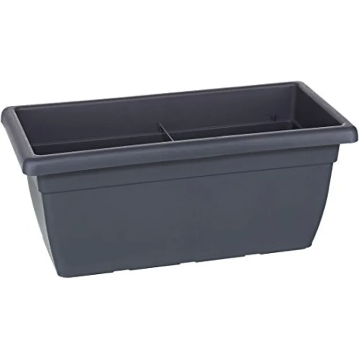 Dehner Blumenkasten, ca. 80 x 40 x 34 cm, Kunststoff, anthrazit