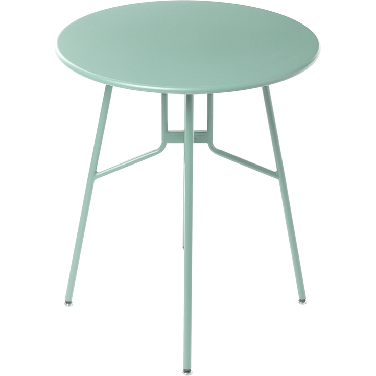 Beliani 'TALTAL' Outdoor Bistrotisch, Metall hellgrün, 64 x 64 x 76 cm – Bild 4