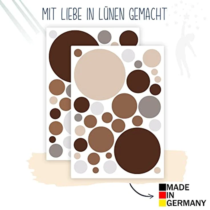 WANDKIND Wandsticker Kreis Set Aufkleber 60 Stück V336, wieder ablösbar – Bild 3
