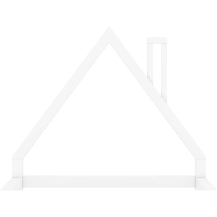 Kinderbett 90x200 cm in Hausform, Weiß,stabiles Flachbett mit 7 Lattenrosten, modernes Hausbett,leicht zu montieren und pflegeleicht – Bild 9