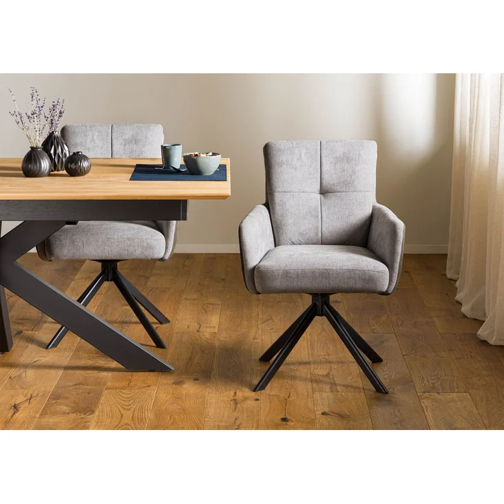 Drehstuhl 57x67x87 grau / hellgrau FABIAN #111 – Bild 3