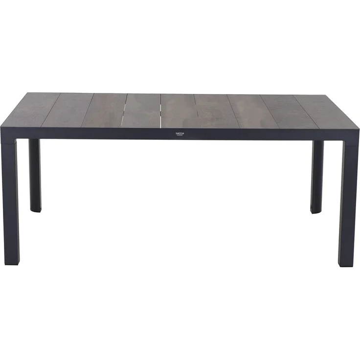 Siena Garden Silva Tisch 180 x 100 cm matt anthrazit / washed grey – Bild 1