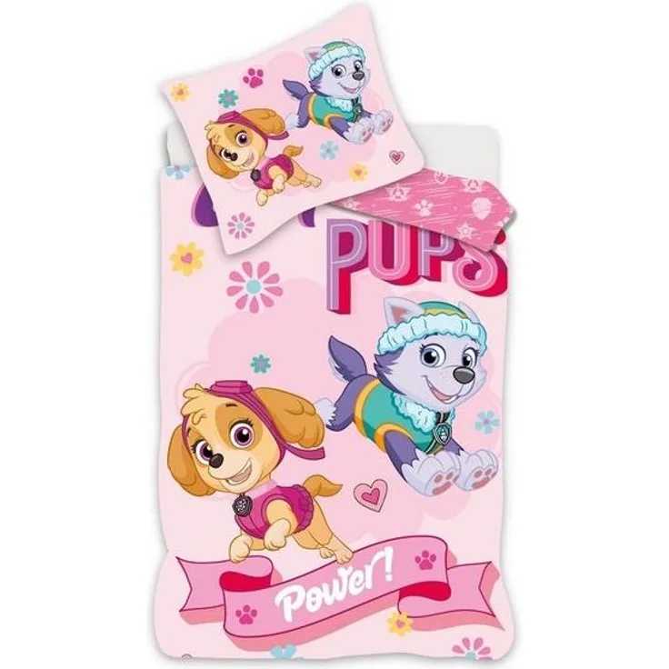 PAW PATROL Bettwäsche PAW Patrol Bettwäsche „Girl Pups Power“ 140x200 + 70x90, 100 % Baumwo