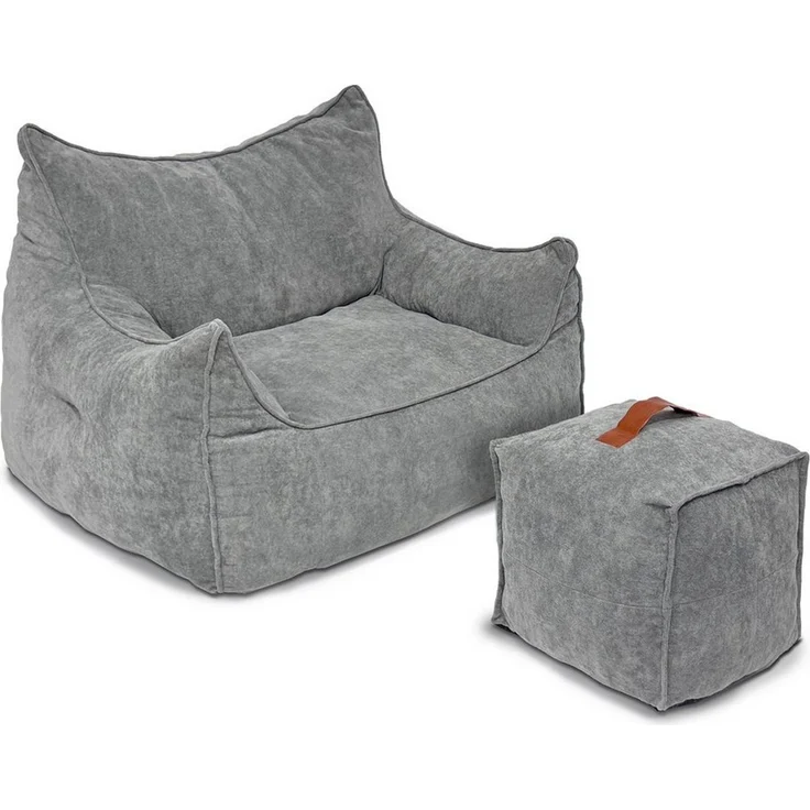 Puluomis Sitzsack Puluomis Riesen Sitzsack mit Fußhocker XXL, Beanbag Sofa 95x100 cm (Set) – Bild 5