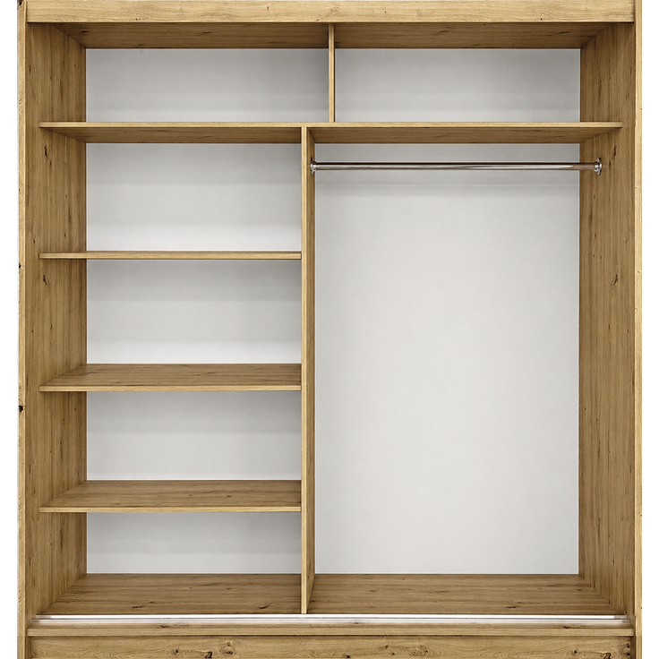 EFFECT Schwebetürenschrank 175 cm mit Spiegel, Sonoma/Andersen – Bild 3