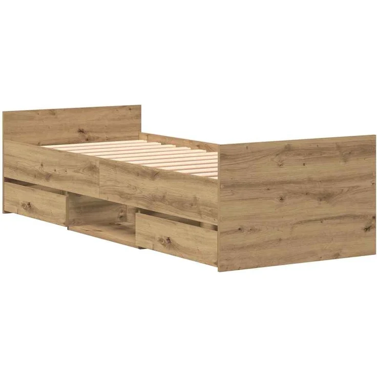 vidaXL Bettrahmen Artisan-Eiche 193 x 78 x 50 cm Holzwerkstoff 3329307 – Bild 4