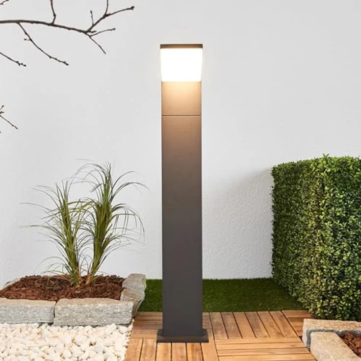 Arcchio LED Außenleuchte Yolena, moderne Wegeleuchte in Schwarz aus Aluminium, IP65, 1-flammig, energiesparend – Bild 5