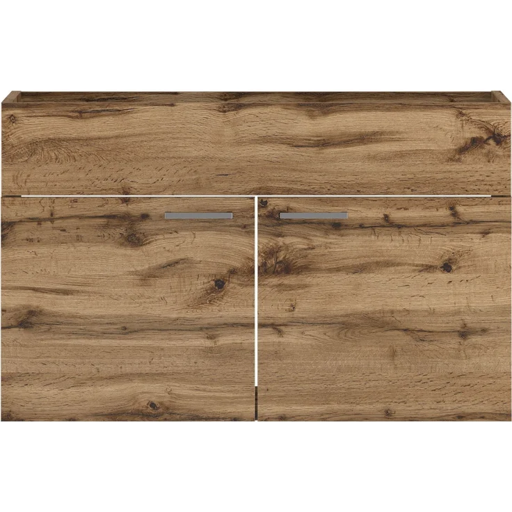 Badplaats Waschbeckenunterschrank Colorado 80x46 cm Eiche - Hängender Badezimmerschrank mit 2 Schubladen – Bild 5