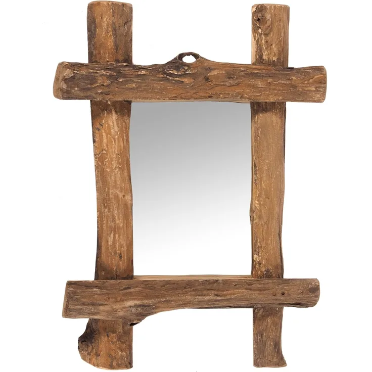 DESIGN DELIGHTS Wandspiegel WANDSPIEGEL "VINTAGE Holz massiv", Treibholz, 60x45 cm (HxB), Spiege