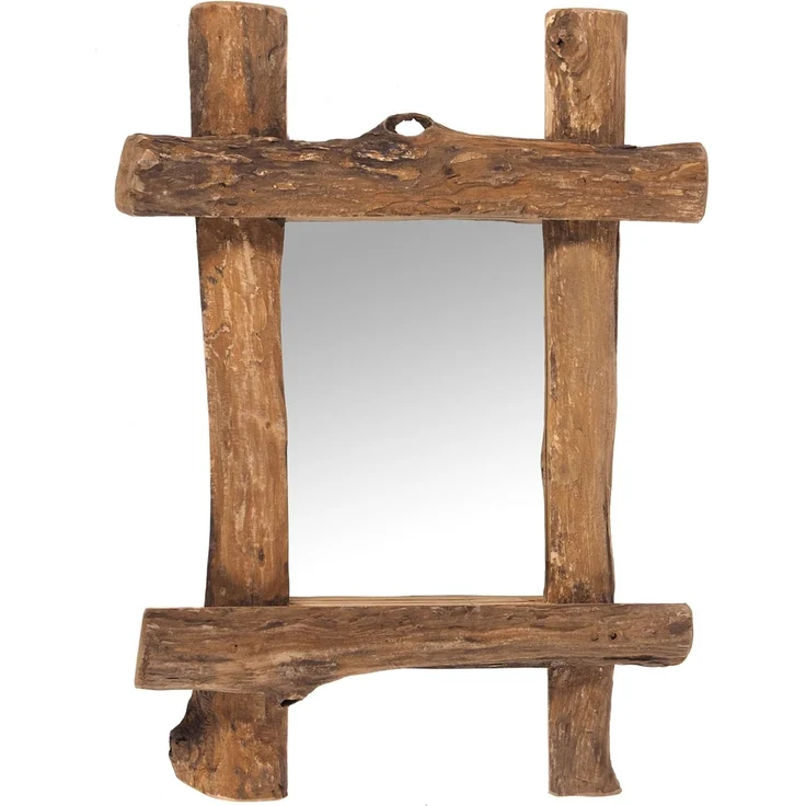DESIGN DELIGHTS Wandspiegel WANDSPIEGEL "VINTAGE Holz massiv", Treibholz, 60x45 cm (HxB), Spiege – Bild 1