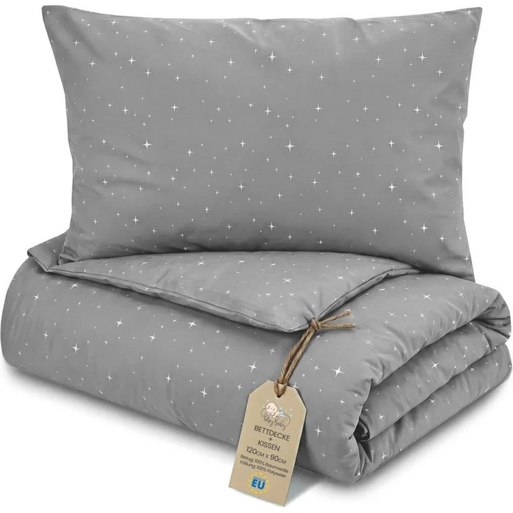 Totsy Baby Babybettwäsche Kinder Bettdecke ohne Bezug – Baby Decke und Kissen Set aus Baumwolle – Bild 1