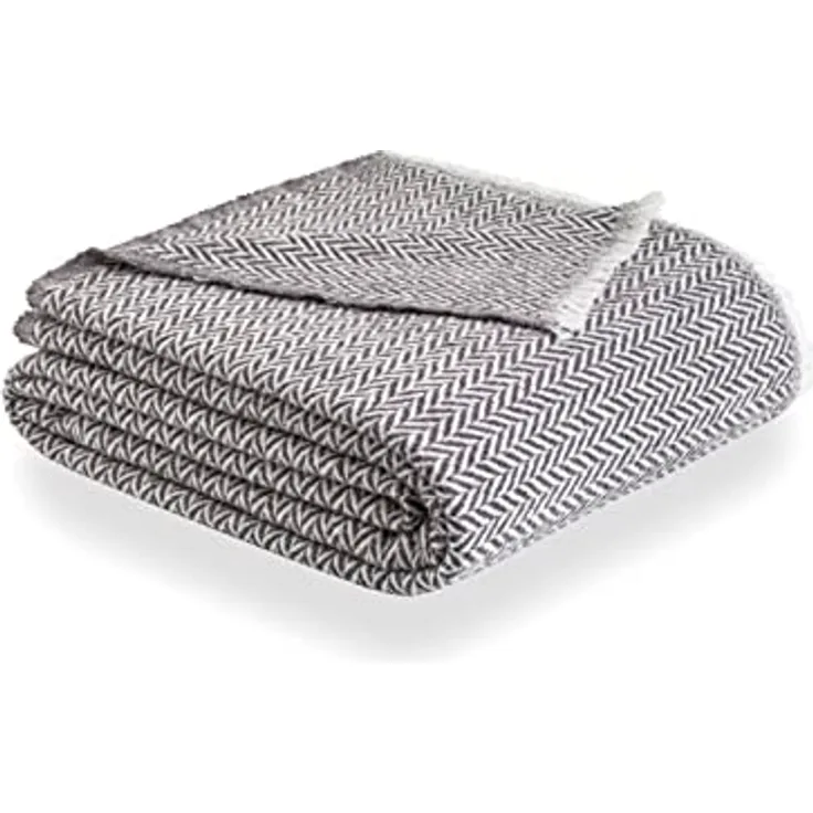Todocama Extra weiche Baumwolldecke, Vier Jahreszeiten, Mehrzweck-Tagesdecke, Sofaüberwurf, Tagesdecke, Sofaüberwurf (dunkelgrau), PRCMAMSGROS, 120x180 cm