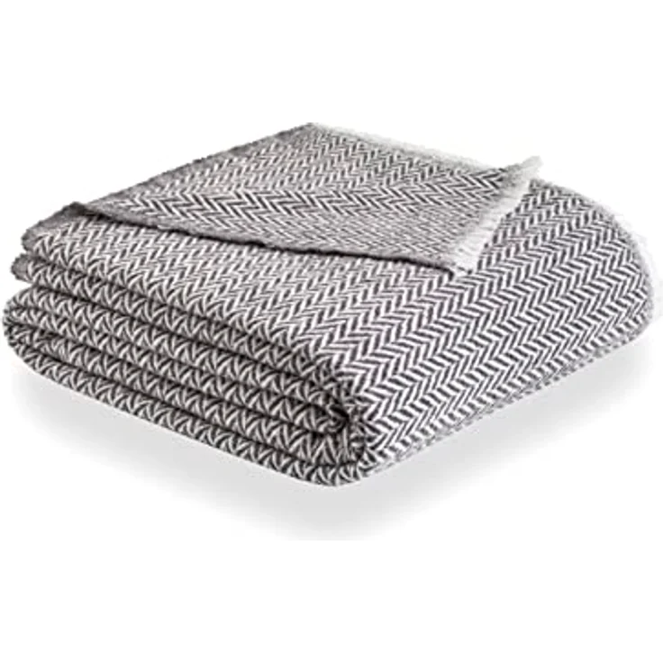 Todocama Extra weiche Baumwolldecke, Vier Jahreszeiten, Mehrzweck-Tagesdecke, Sofaüberwurf, Tagesdecke, Sofaüberwurf, dunkelgrau, PRCMAMSGROS, 230x240 cm – Bild 1