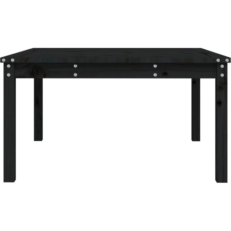 Gartentisch, Balkontisch, Beistelltisch Schwarz 82,5 x 82,5 x 45 cm Massivholz Kiefer – Bild 6
