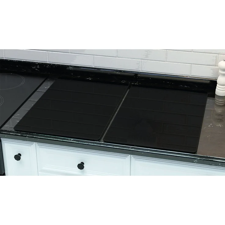 ALLboards Schneidebrett Glas Herdabdeckplatte Schneidebrett 2er Set Multi-Platte – Bild 3
