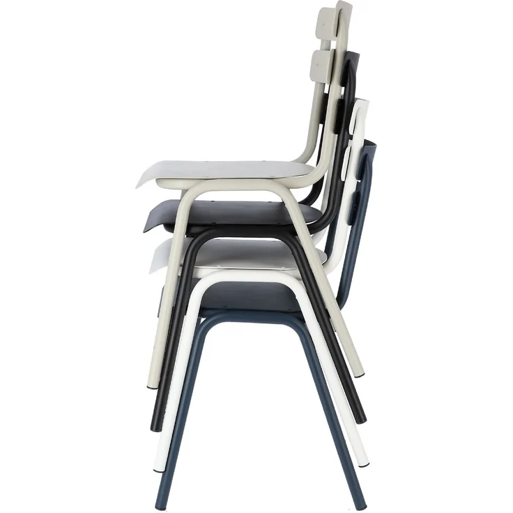 Stuhl One aus Aluminium, stapelbar, Retro Chic, schwarz, wetterfest für Outdoor – Bild 5