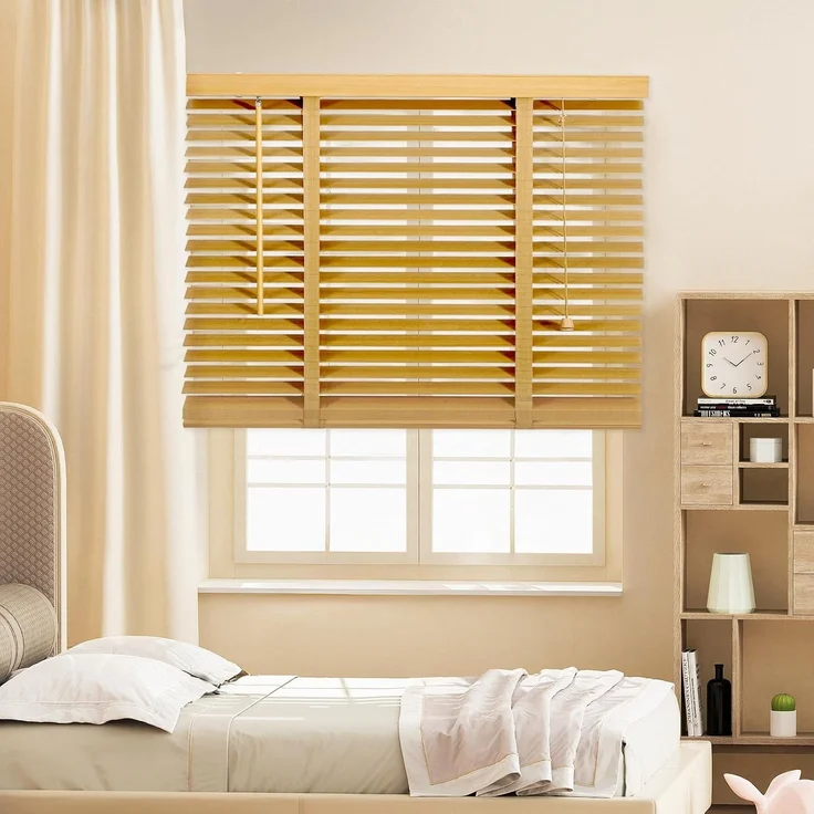 Sekey Holzjalousie 80x160cm, Naturholz – Bild 4