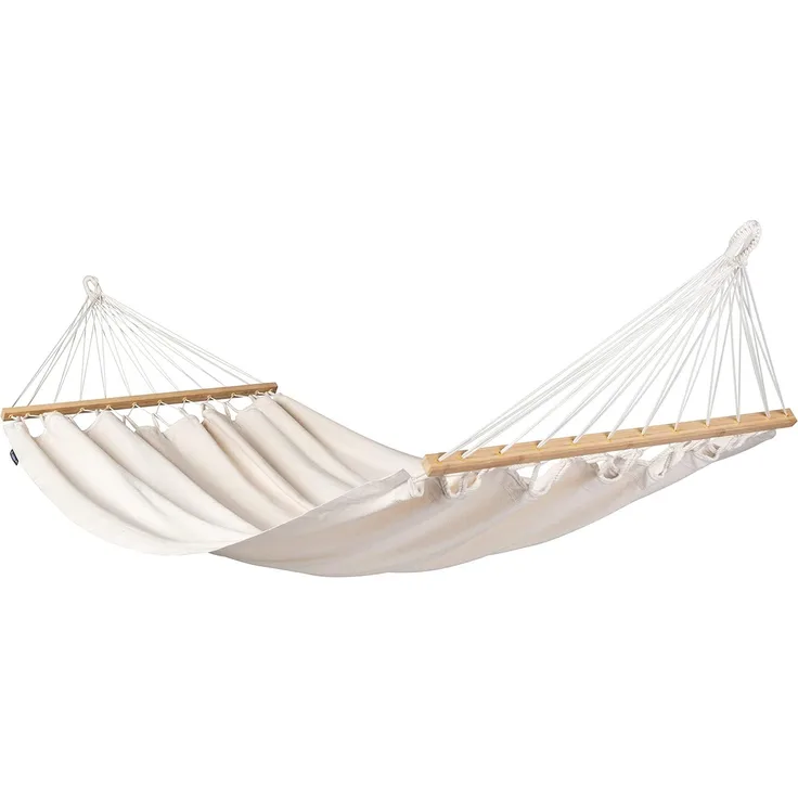 La Siesta Single-Stabhängematte FLORENCIA latte creme Einzel-Stabhängematte aus Bio-Baumwolle