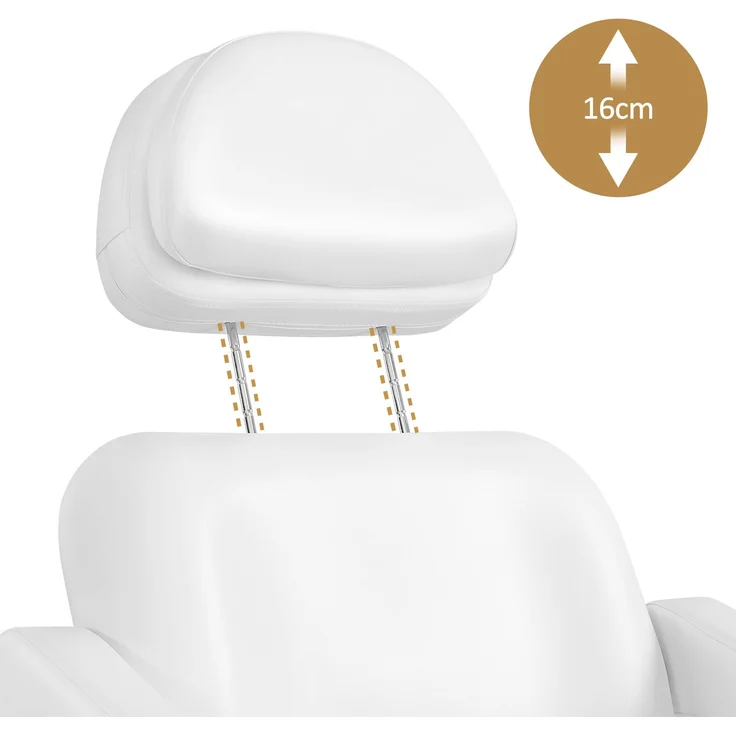BarberPub Kosmetikliege Elektrisch mit 2 Motoren, Kopfstütze 16 cm ausziehbar, 180° Drehbare Armlehnen, Massageliege 80cm breit, Tattoo Liege für SPA Salon 0739 – Bild 7