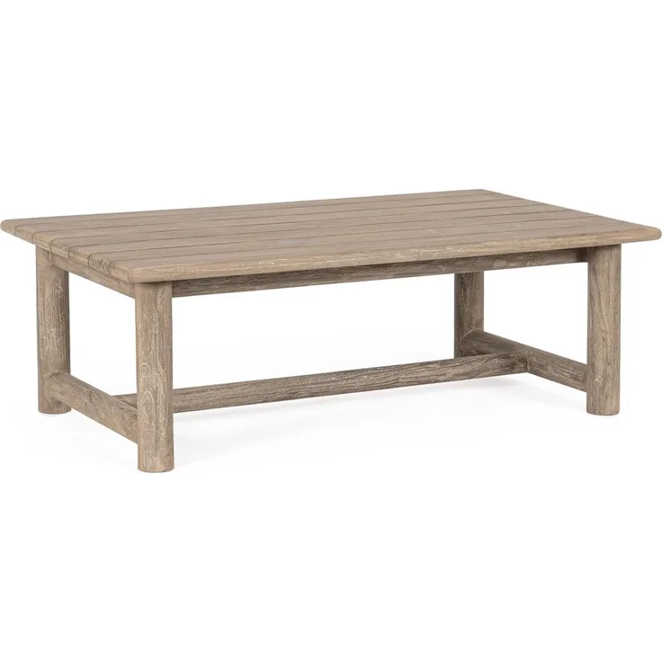 Gartencouchtisch Narday - recyceltes Teakholz Naturbraun, 120 x 70 cm