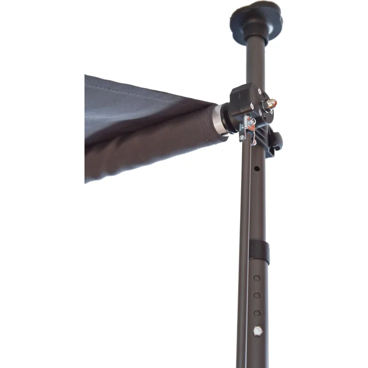 Klemmmarkise SCHRABO 200cm Ohne Bohren Höhenverstellbar Dunkelgrau Polyester | Markise Terrasse Balkonmarkise Sonnenschutz UV-Beständig – Bild 6