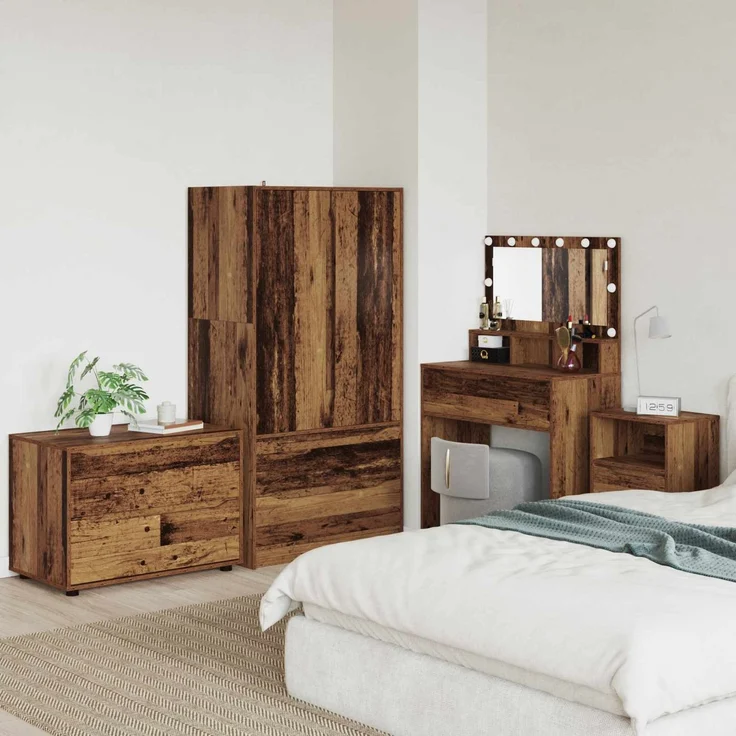 vidaXL Aufbewahrungsschrank 80 x 48 x 57 cm Holzwerkstoff Altholz 888825 – Bild 1