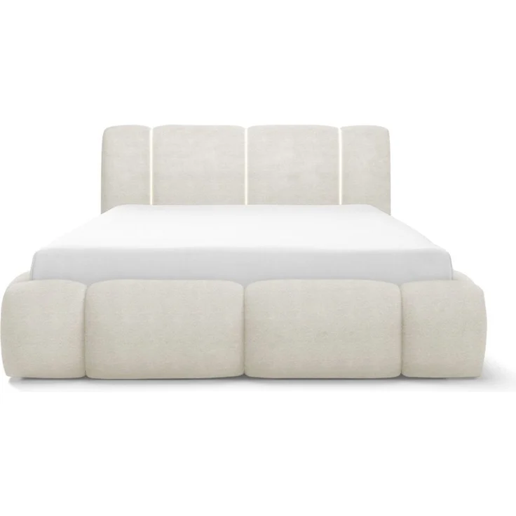 Polsterbett Schlafzimmerbett SPRINGS 200x200cm in Stoff Lambi Creme – Bild 4