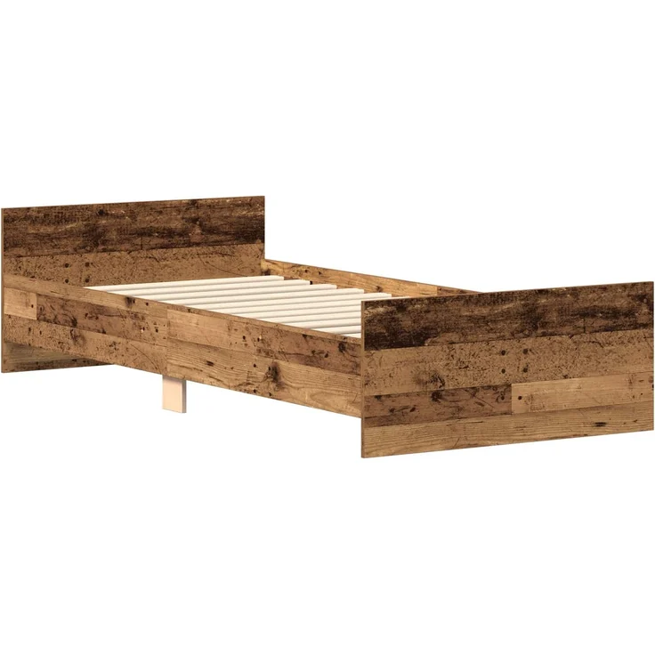 vidaXL Bettgestell mit Kopfteil Altholz 80 x 200 cm Holzwerkstoff 8009030 – Bild 2