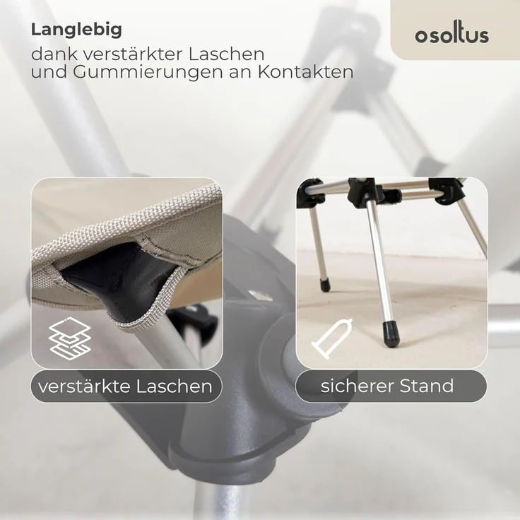 osoltus ultraleichter Faltstuhl Klappstuhl Campingstuhl Strandsessel Nordkap – Bild 6