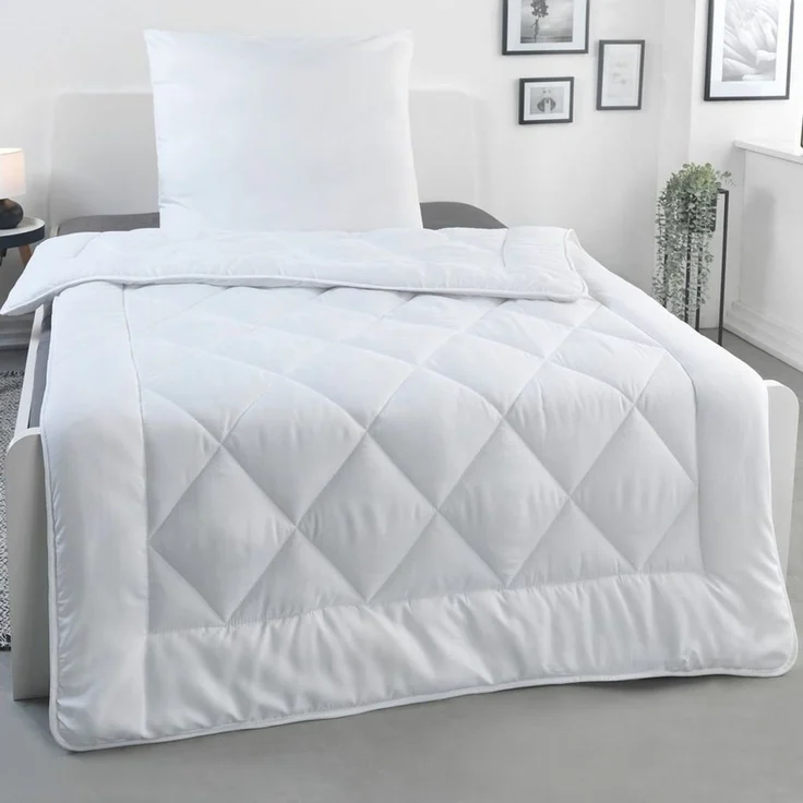 Malika Bettdecke + Kopfkissen 135x200 Bettdecken Set, Füllung: Polyester, Ganzjahresdecke, Steppbett, Steppdecke – Bild 1