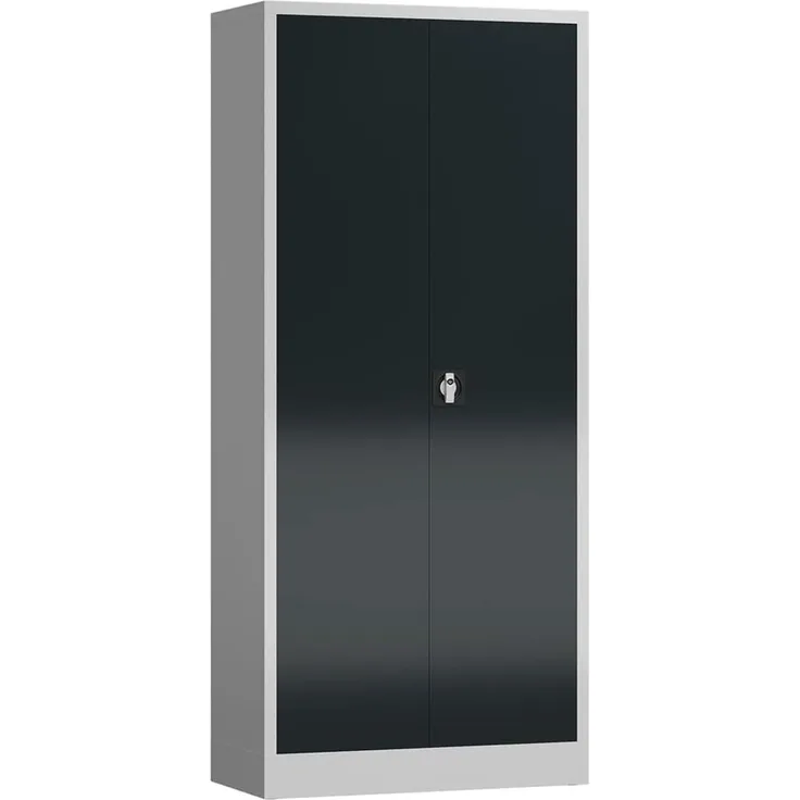 Aktenschrank Metallschrank abschließbar mit 2 Türen 4 Fachböden 1945 x 920 x 420 mm lichtgrau Werkzeugschrank Mehrzweckschrank