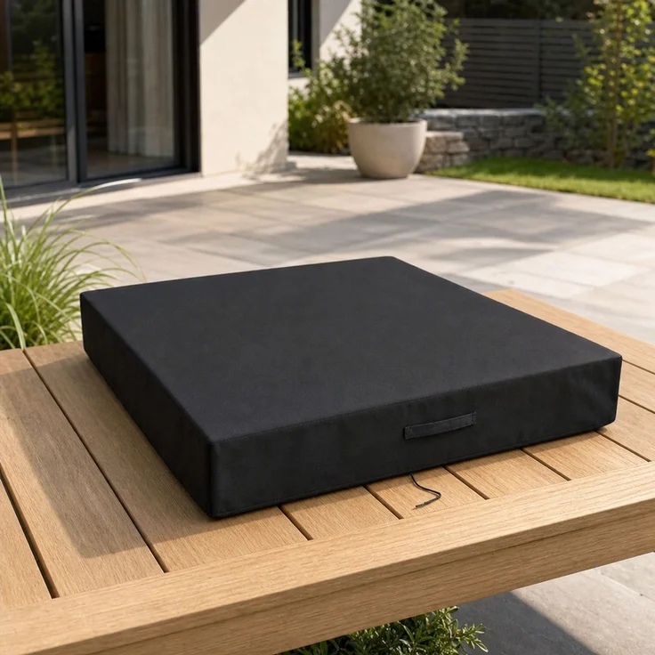 Sandkastenabdeckung, Schwarz, 150 x 150 x 20 cm – Bild 2