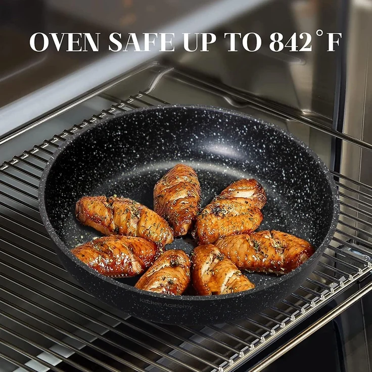 Kitchen Academy Topfset 10tlg. abnehmbarer Griff Induktion Töpfe Set Antihaft – Bild 6