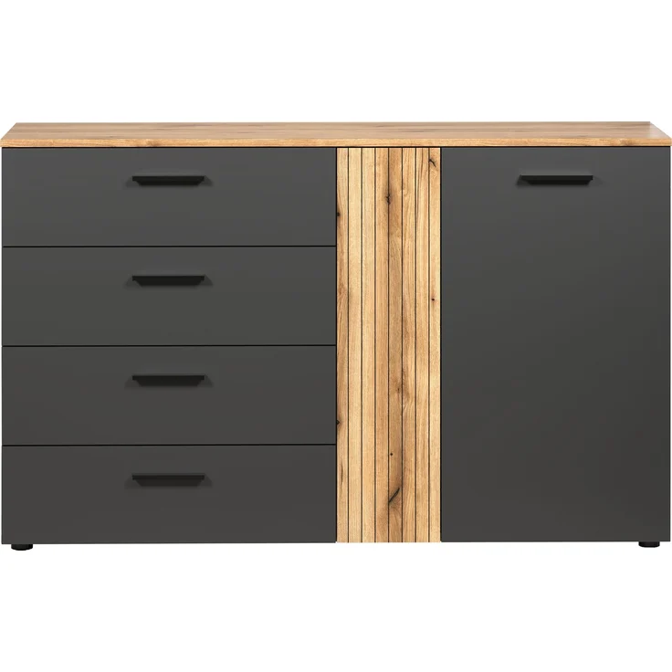Sideboard Avila in grau und Eiche Evoke 139 cm – Bild 1