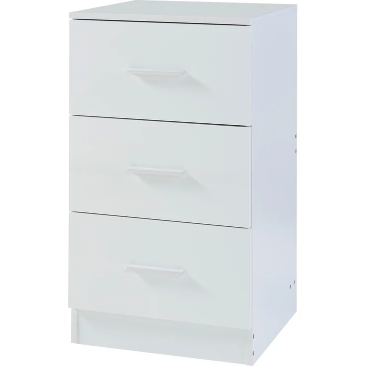 Nachttisch Aurdal 2er Set 66x37x34,5 cm Weiß, hochglänzend [en. casa] – Bild 3