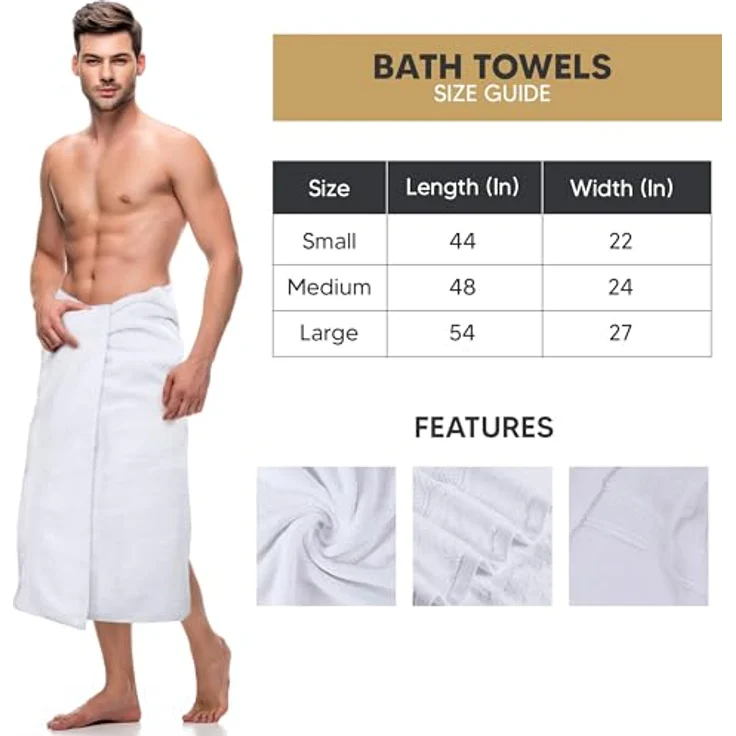 Utopia Towels 4er-Pack Badetücher Set, Premium 100% ringgesponnene Baumwolle, 69 x 137 cm, sehr saugfähig, weiß – Bild 2