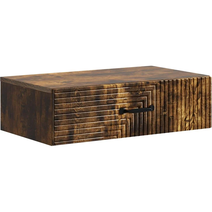 vidaXL Wandmontierter Beistelltisch Geräucherte Eiche Holzwerkstoff 898660 – Bild 2