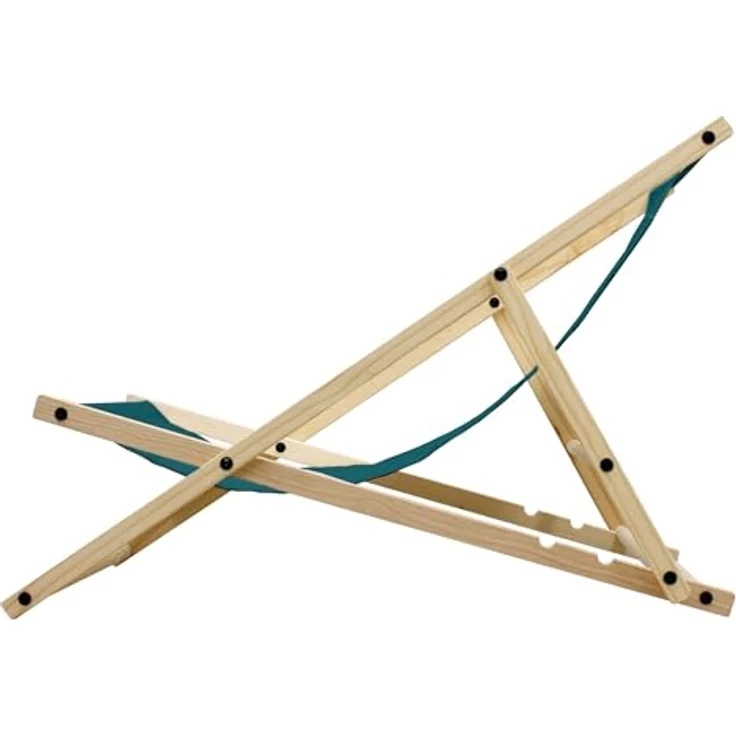 ECD Germany 2x Liegestuhl klappbar aus Holz, Dunkelgrün, bis 120kg, wetterfest mit drei Liegehöhen – Bild 4