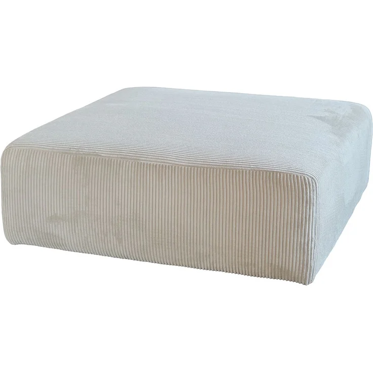 KAWOLA Hocker WIOLO SOFT Sitzelement für Modulsofa Cord hellgrau 43 x 111 x 111 cm – Bild 3