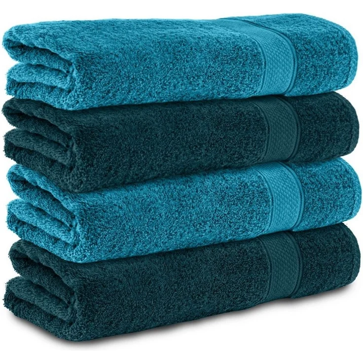 Komfortec Badetücher 100% Baumwolle, 470 g/m², Frottee (4-St), Handtücher 70x140 cm Set, Weich – Bild 1