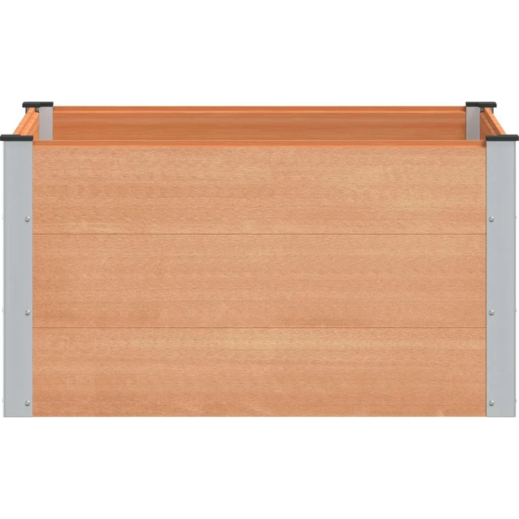 vidaXL Hochbeet Braun 100 x 100 x 54 cm WPC und Aluminium 42038998 – Bild 3