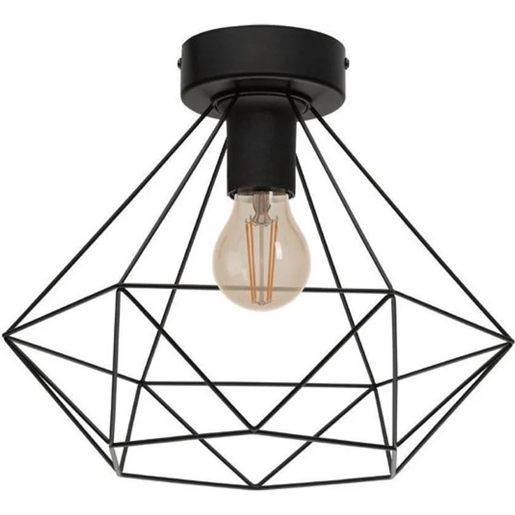 Eglo 43004 Deckenleuchte TARBES E27 1X40W Stahl schwarz Ø32,5cm H:27,5cm dimmbar – Bild 4