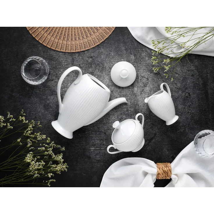 CreaTable Valencia Weiss, Kaffeegarnitur 3-tlg – Bild 5