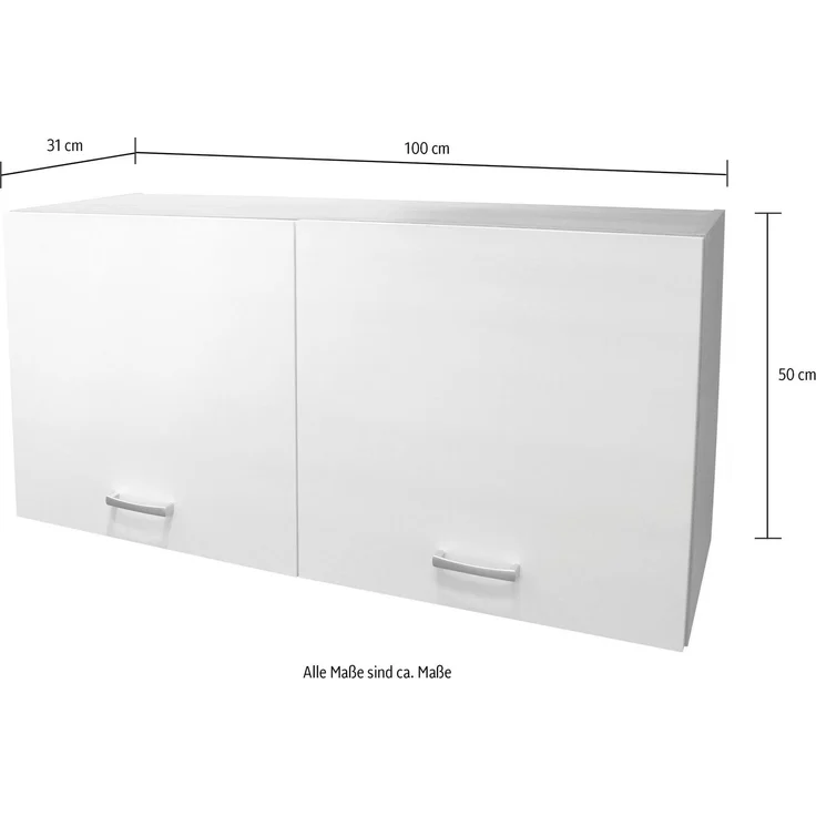 Hängeschrank >Ailina< in Sonoma-Eiche / weiß, Holzwerkstoff - 100x50x31 (BxHxT) – Bild 6