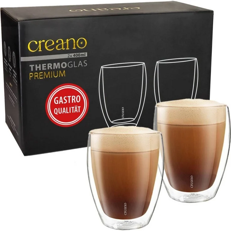 Creano Teeglas Premium Gläser 2er Set, 400ml, Borosilikatglas – Bild 5