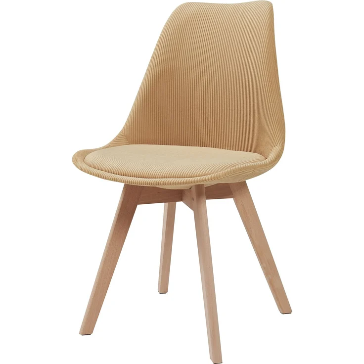 Esszimmerstuhl Fläten 4er Set Cord Senfgelb [en. casa] – Bild 4